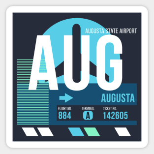 Augusta (AUG) Maine Airport // Sunset Baggage Tag Sticker